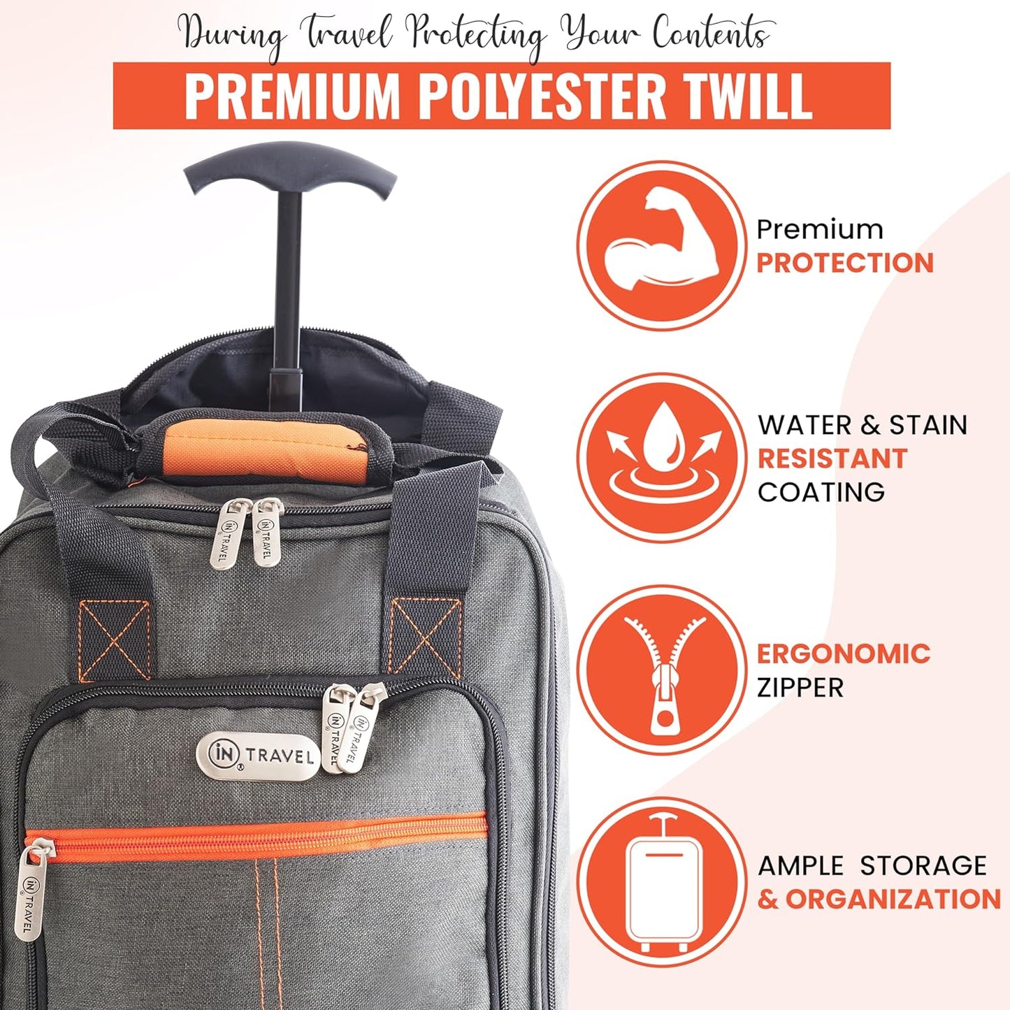 Underseat Cabin Bag | Lightweight Travel Holdall on Wheels - Ryanair EasyJet Approved - DSL