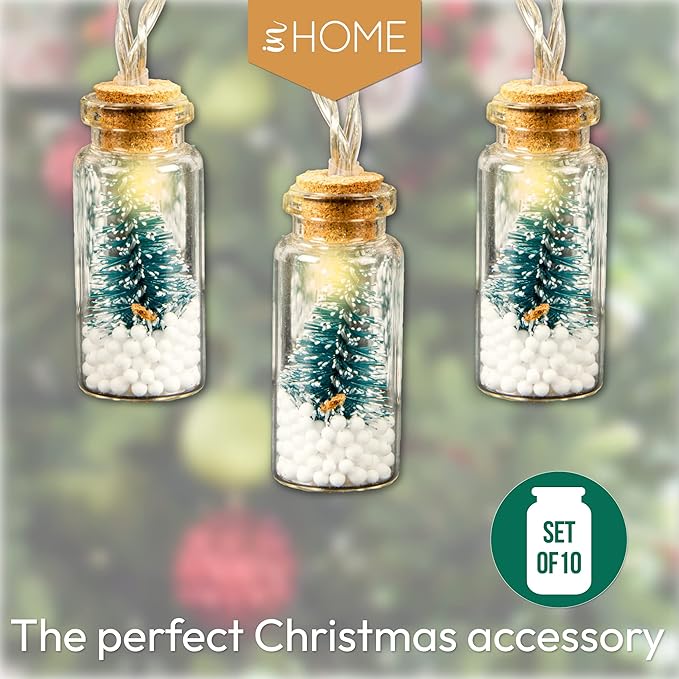 Christmas Tree Fairy Christmas Light - Decorative Lights (Set of 10 Glass Lights) - DSL