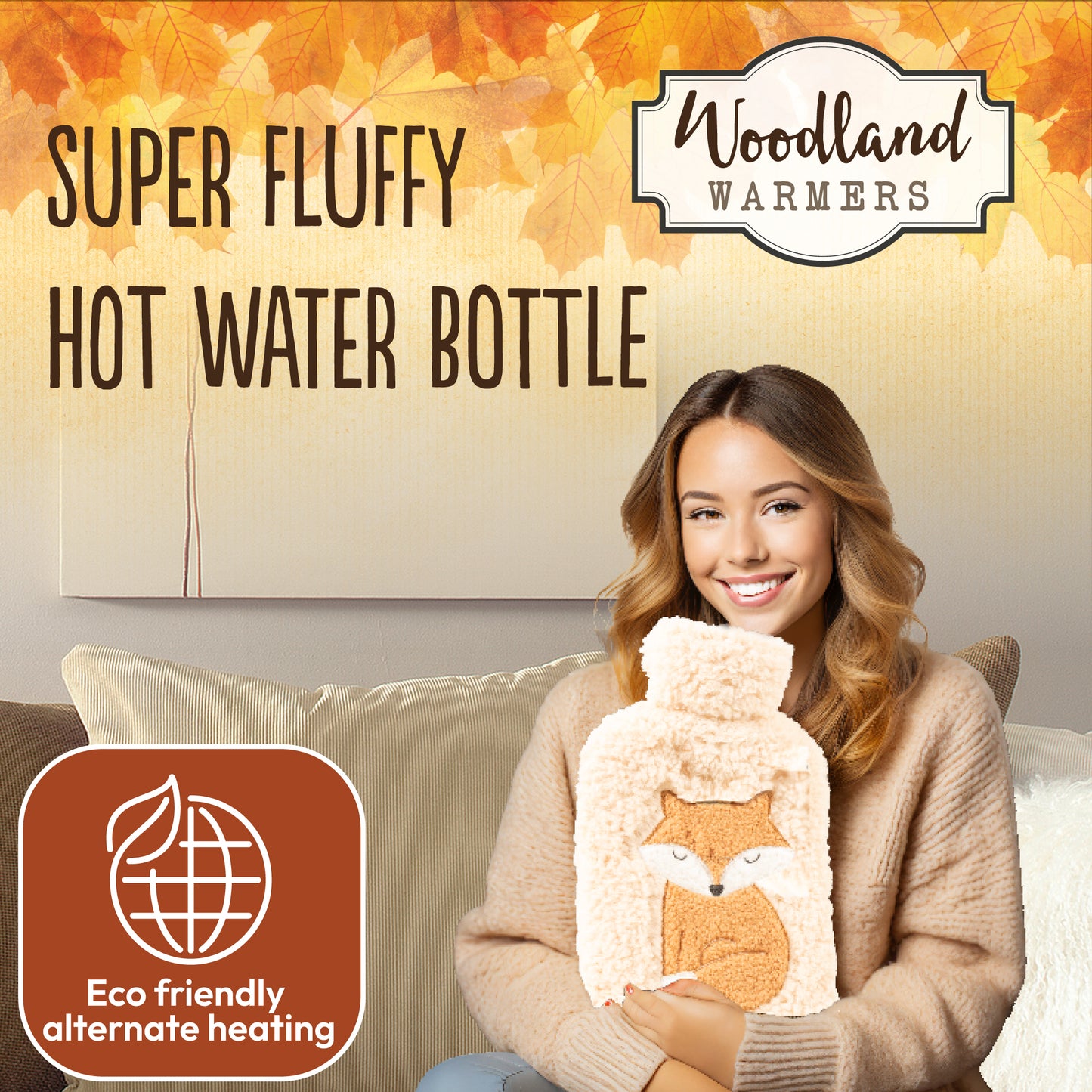 Hot Water Bottle with Soft Cover - Grey - DSL