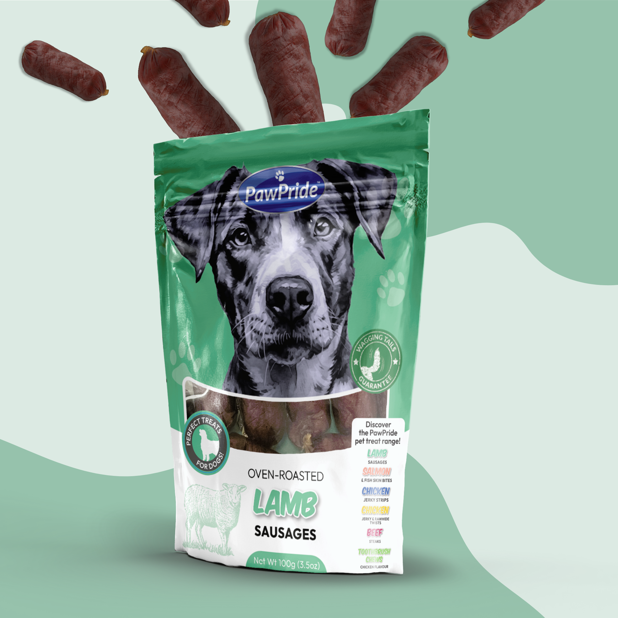 Lamb Sausages - Dog Treats from PawPride - DSL