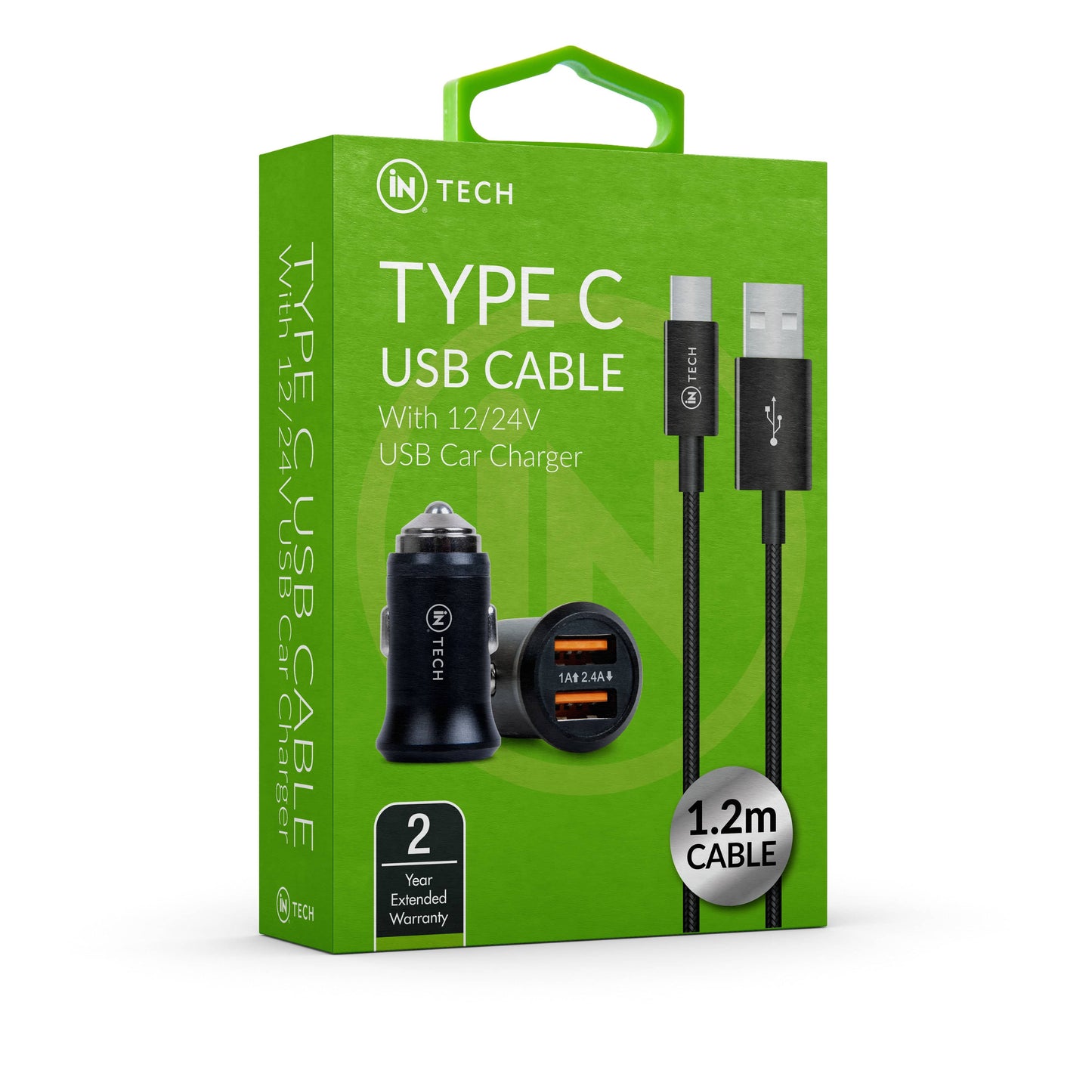 Type C Charging Cable & Car Adaptor - iN Tech - DSL