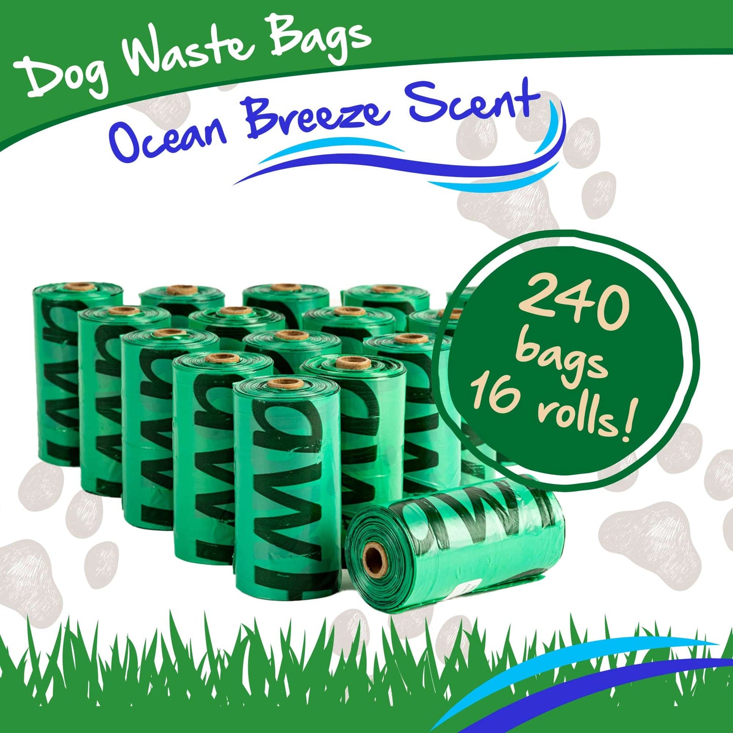 Dog Poo Bags (Ocean Breeze) - PawPride - DSL