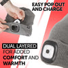 Rechargeable LED Light Thinsulate Beanie Hat (Unisex) (Grey) - iN Style