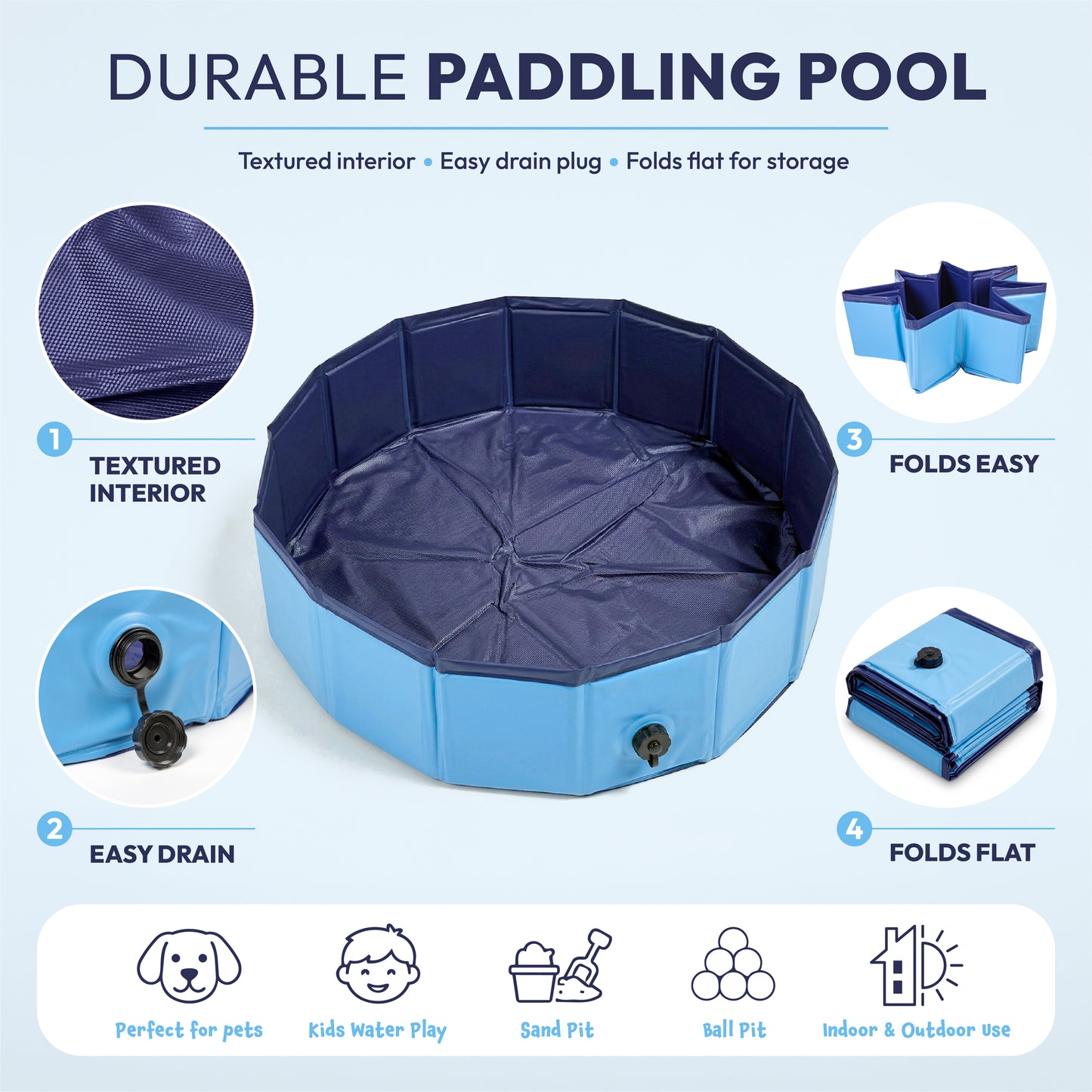 Foldable Dog Paddling Pool - PawPride