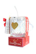 Gold Heart Glass Mug with Lid & 20g Hot Chocolate Mix