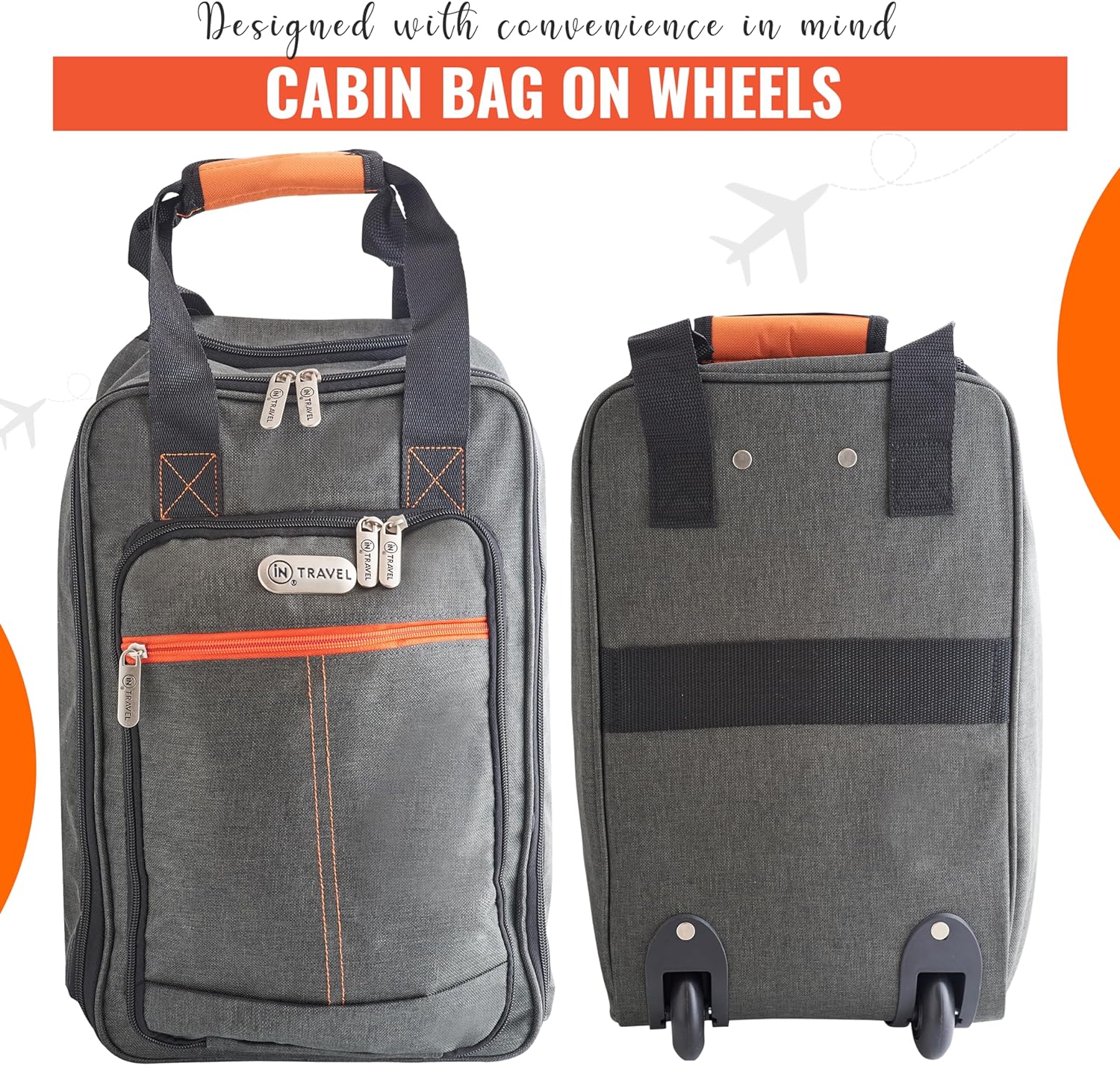 Underseat Cabin Bag | Lightweight Travel Holdall on Wheels - Ryanair EasyJet Approved - DSL