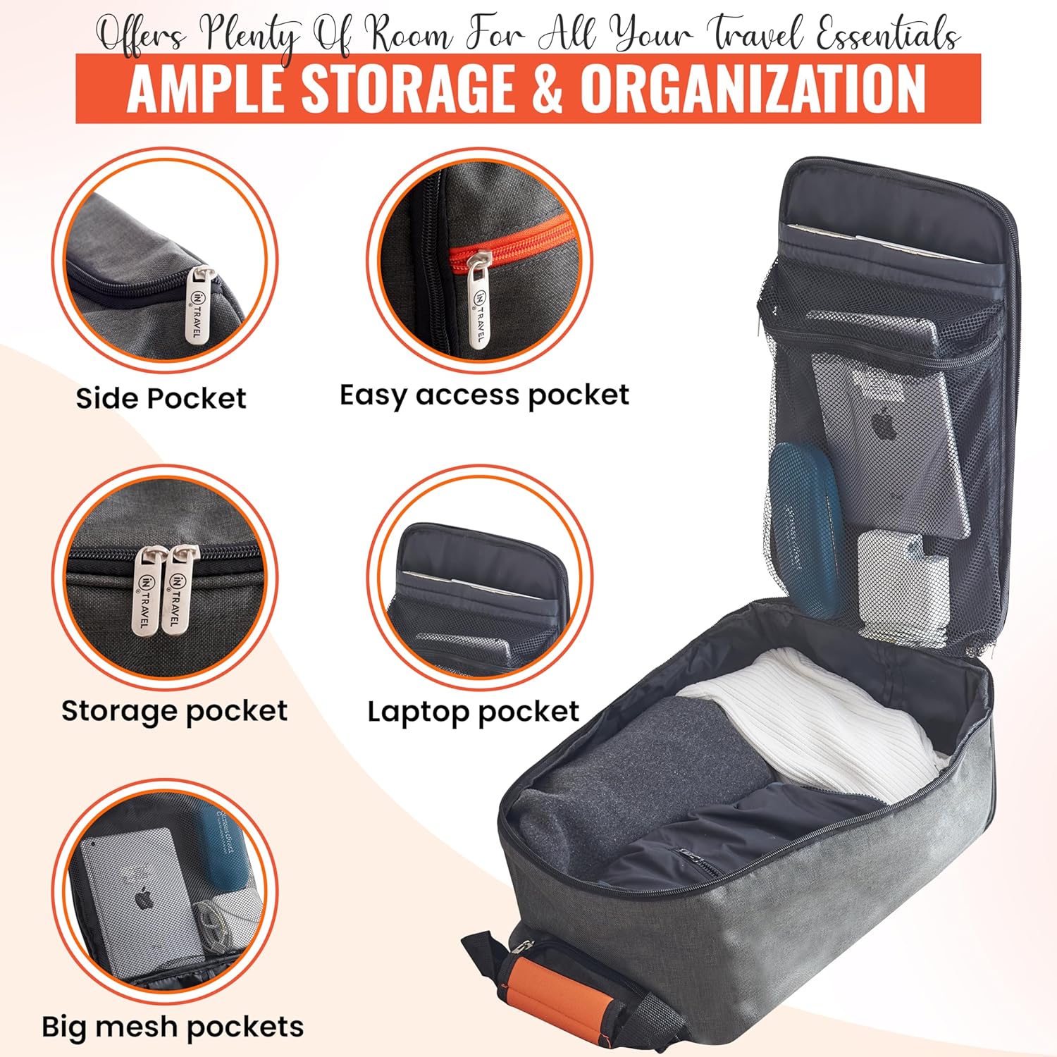 Underseat Cabin Bag | Lightweight Travel Holdall on Wheels - Ryanair EasyJet Approved - DSL