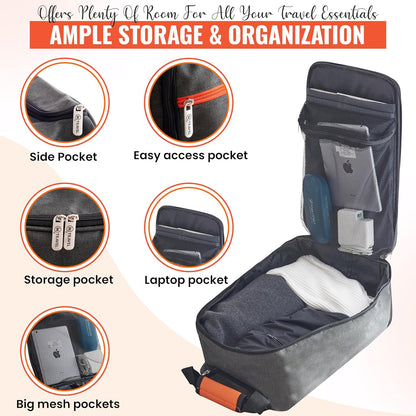 Underseat Cabin Bag | Lightweight Travel Holdall on Wheels - Ryanair EasyJet Approved - DSL
