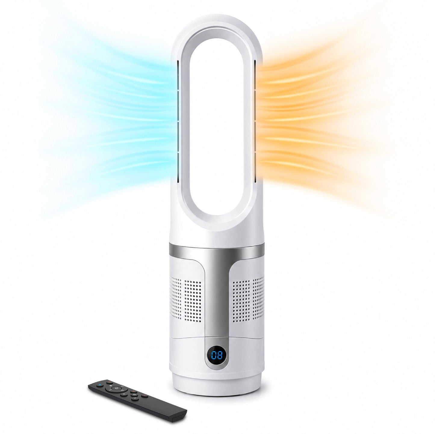 iN Bladeless Fan Cooler & Heater 3-in-1 with HEPA Air Purifier – 8 Speed with Remote Control | Hot & Cool Tower Fan | Allergen-Free Air