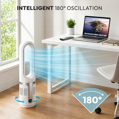 iN Bladeless Fan Cooler & Heater 3-in-1 with HEPA Air Purifier – 8 Speed with Remote Control | Hot & Cool Tower Fan | Allergen-Free Air