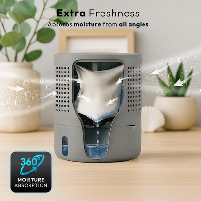 iN Dehumidifier with 2×300g Refillable Absorb Bags | UK Safety Compliant | Zero Energy Consumption Moisture Absorber