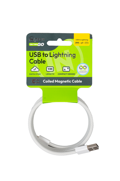 iN Tech USB-A to Lightning Cable - iPhone Charger Nylon Braided Cable - DSL