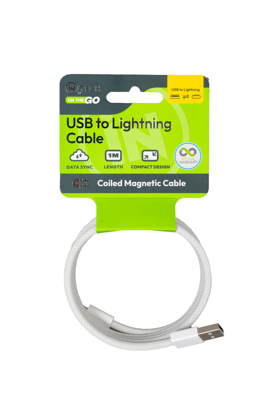 iN Tech USB-A to Lightning Cable - iPhone Charger Nylon Braided Cable - DSL