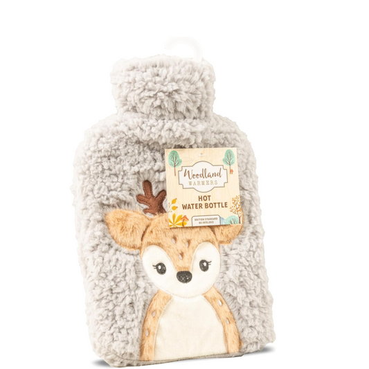 Hot Water Bottle with Soft Cover - Grey - DSL