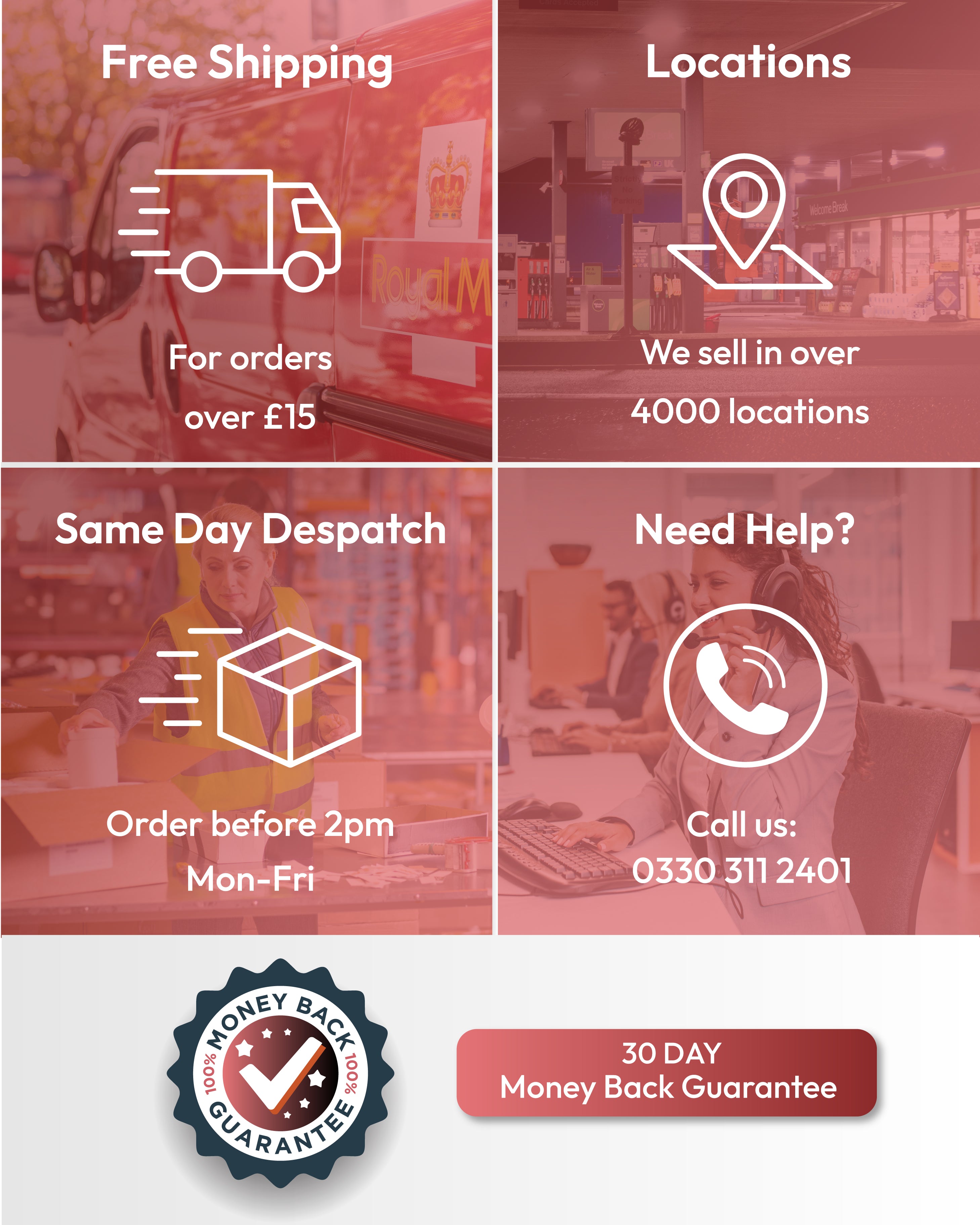 Shop with confidence with DSL. Free delivery, numerous locations, same day dispatch and excellent customer service. 30 day money back guarantee.