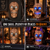 iN Halloween Spooky LED Skull - Colour Changing LED Lights - Spooky Sounds - Motion Detection - Halloween Decoration Size 19 x 8 x 30 cm