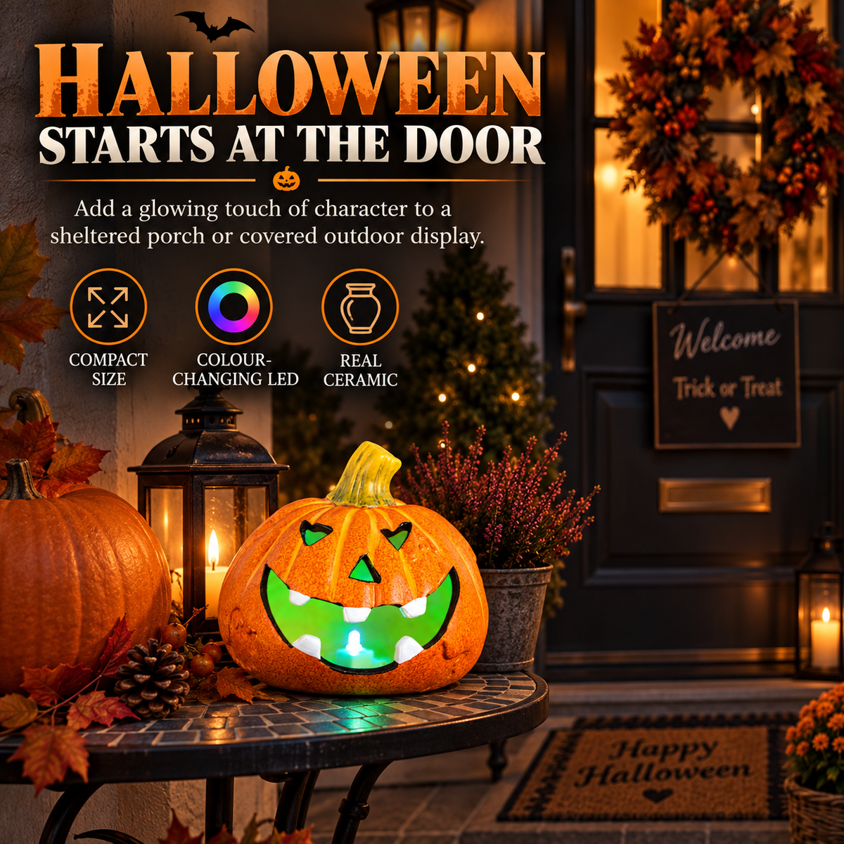 Halloween Decoration LED Pumpkin Head