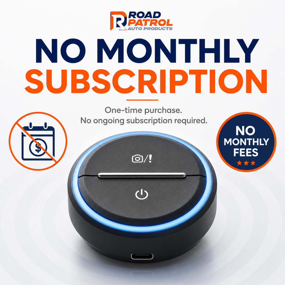 RoadPatrol RYDAR Road Alert Device – Real-Time Speed Camera, Road Traffic & Speed Limit Alerts, Visual & Audible Warnings, iOS & Android Compatible
