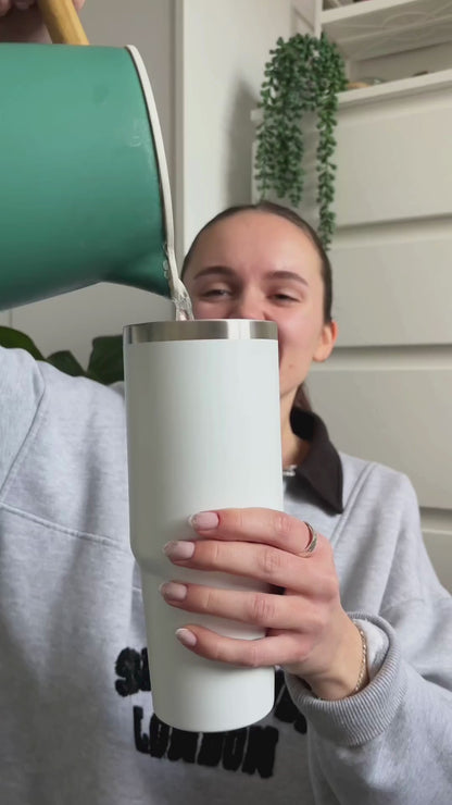 Aqua Flex Stainless Steel Water Bottle - Double Wall Vacuum Insulated Tumbler with Straw