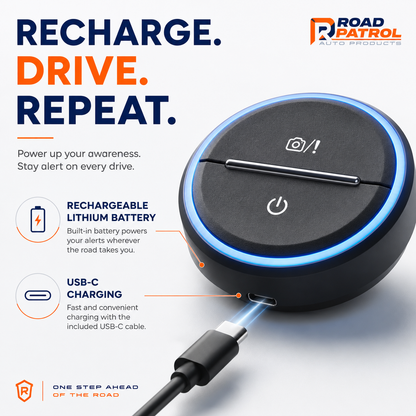 RoadPatrol RYDAR Road Alert Device – Real-Time Speed Camera, Road Traffic & Speed Limit Alerts, Visual & Audible Warnings, iOS & Android Compatible