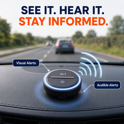 RoadPatrol RYDAR Road Alert Device – Real-Time Speed Camera, Road Traffic & Speed Limit Alerts, Visual & Audible Warnings, iOS & Android Compatible