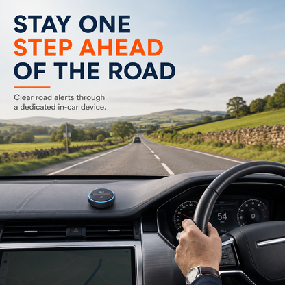 RoadPatrol RYDAR Road Alert Device – Real-Time Speed Camera, Road Traffic & Speed Limit Alerts, Visual & Audible Warnings, iOS & Android Compatible