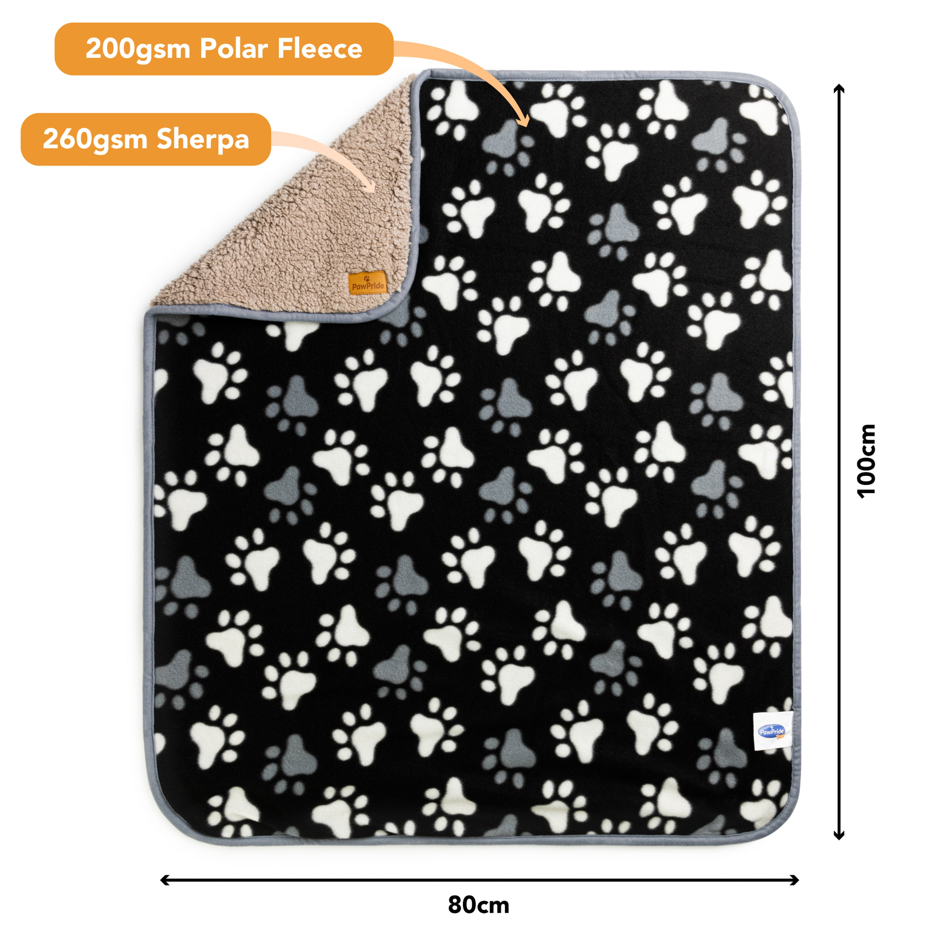 Paw Print Super-Soft Pet Blanket - PawPride - DSL