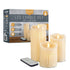 LED Flickering Candle Set (Wax Dripped) with remote control - DSL