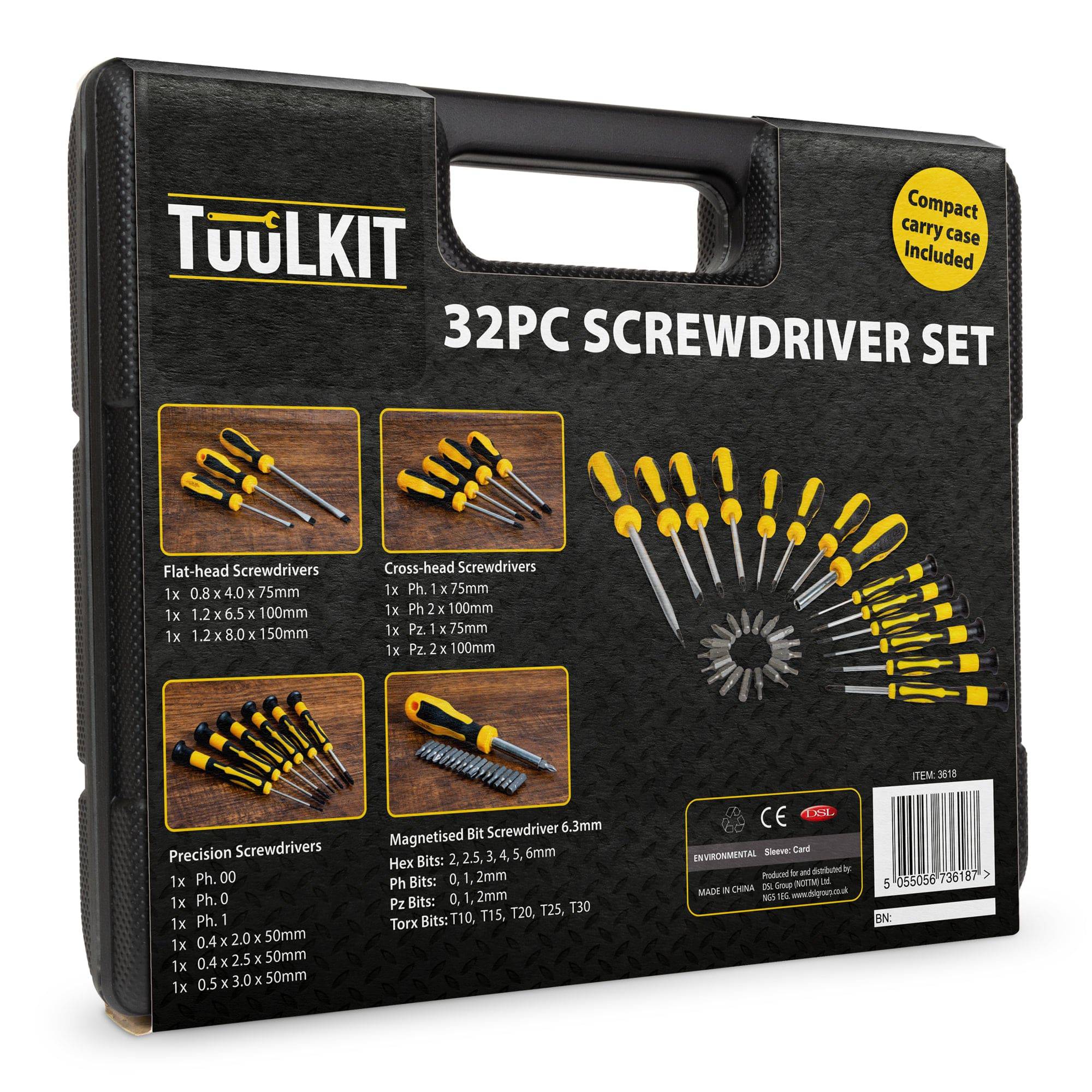 32 Piece Screwdriver with Case - TuuLKIT - DSL