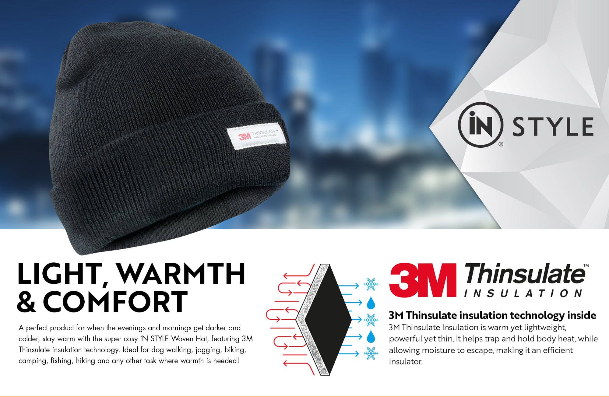 Insulated Warm Woolly Hat - 3M Insulate (Unisex) - DSL