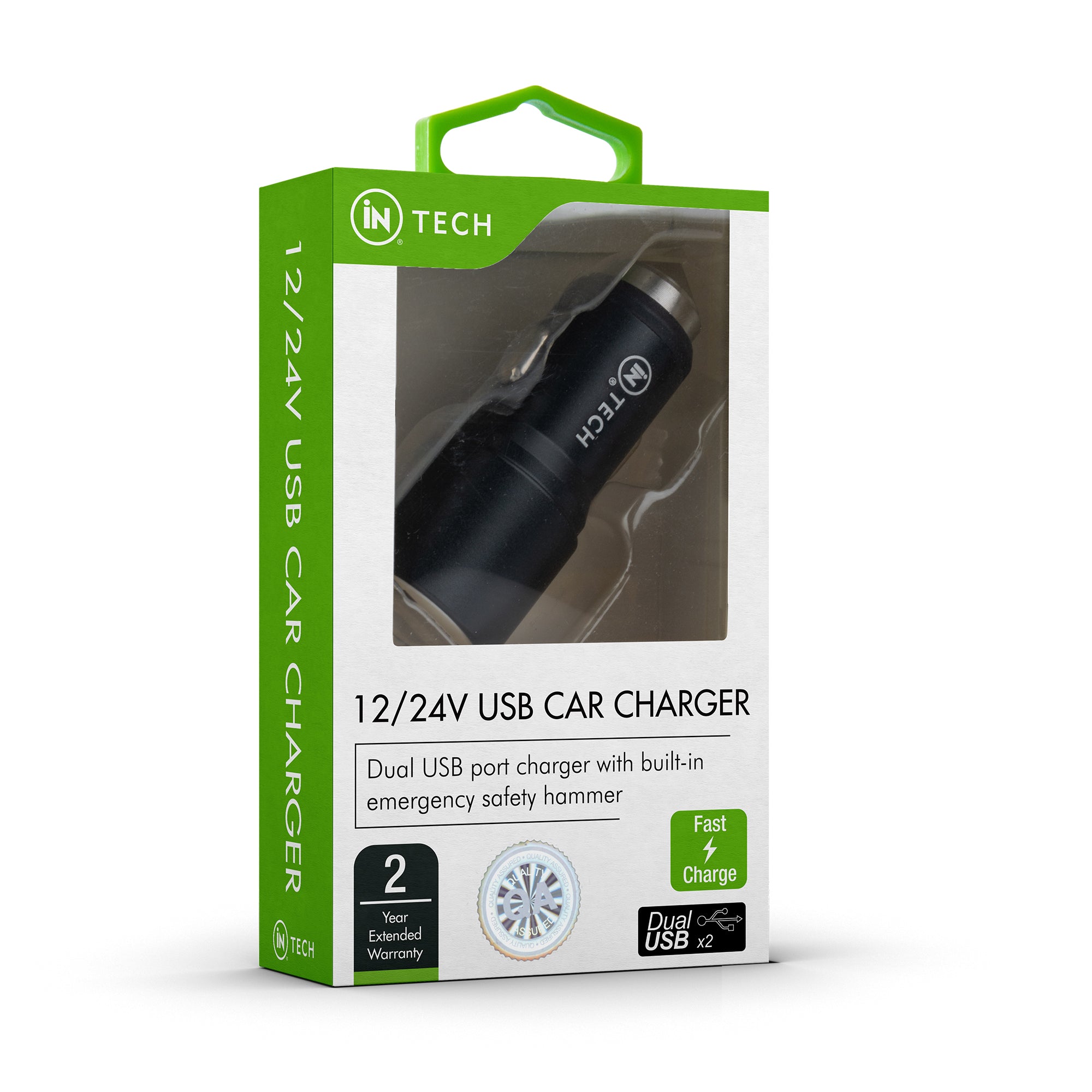 USB Car Adaptor (Black) - iN Tech - DSL