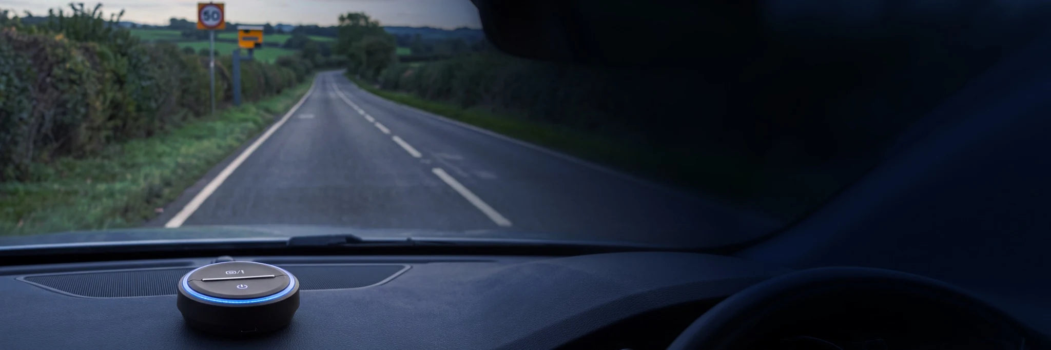 RYDAR on a car dashboard on a UK road